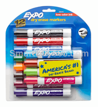 Expo dry erese markers 12pc - smartbuy365.com